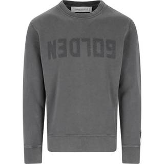 Golden Goose Distressed Logo Sweatshirt Anthracite