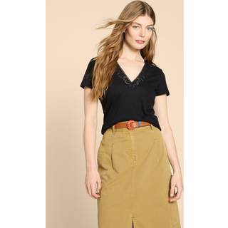 White Stuff White Stuff Black Lace Ellie T-Shirt