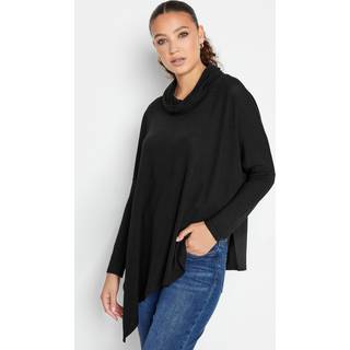 Lts Tall Black Hanky Hem Top 8 Lts | Tall Women's Long Sleeve Tops