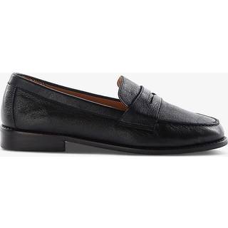 Dune London Dune London Black Standard Fit Ginelli Flexi Sole Leather Penny Loafers