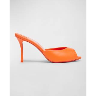 Christian Louboutin Me Dolly 85 leather mules - orange - EU 37