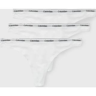 Calvin Klein 3-pak Modern Logo Thongs - White - Medium