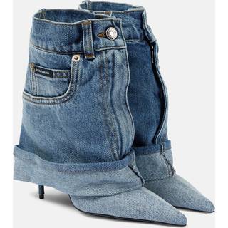 Dolce&Gabbana 105 patchwork denim ankle boots - blue - EU 35