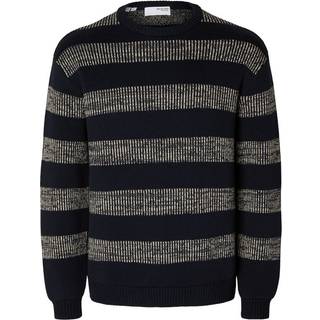 SLHSTAN RELAXED LS KNIT STRIPE CREW