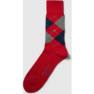 Burlington Manchester Mercerised Cotton Sock - Red - Str 40/46