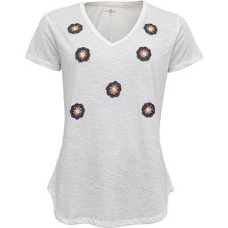 Costamani Top Korte ærmer Hvid/Beige