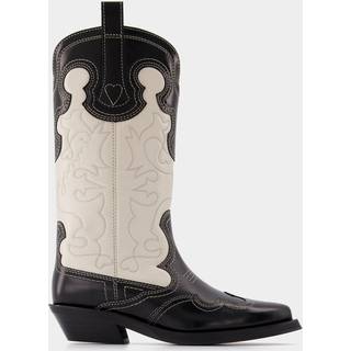 Ganni Leather cowboy boots - multicoloured - EU 38