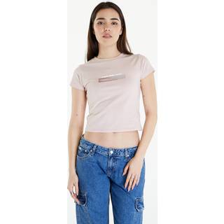 T-shirt Calvin Klein Jeans Diffused Box Fitted Short Sleeve Tee Sepia Rose L - Sepia Rose - L