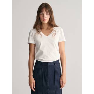 GANT Dame Shield T-shirt med V-hals (L)