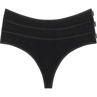 Calvin Klein 3-pak Ideal Cotton Thongs - Black - 3XL
