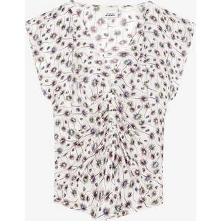 Isabel Marant Lonea ruched printed top - multicoloured - XXS