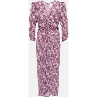 Isabel Marant Albini printed silk-blend midi dress - purple - XS