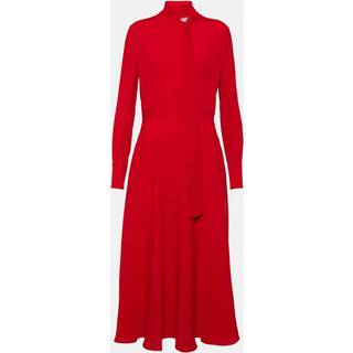 Valentino Tie-neck silk midi dress - red - XS