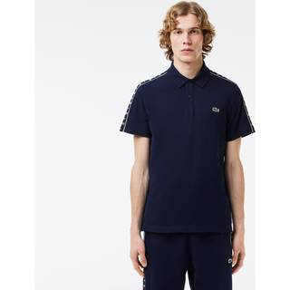 Lacoste Taped Logo Polo T Shirt Navy