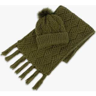 Totes Totes Green Ladies Knitted Hat & Scarf Set