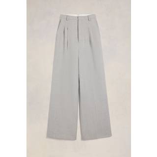 Ami Paris High-rise wool wide-leg pants - grey - XL