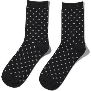 Pieces dame strømper PCSEBBY - Black SMALL DOTS IN SILVER - Onesize