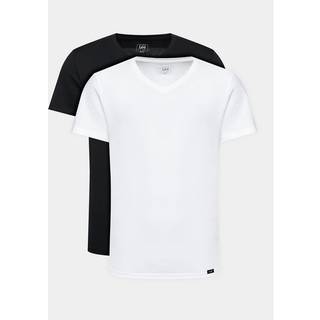 Lee Twin Pack V Neck Tee Black Size M