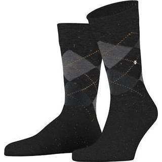Burlington Herren Socken grau Schur-Wolle Gemustert