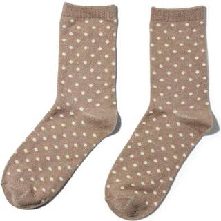 Pieces dame strømper PCSEBBY - Natural SMALL DOTS IN BIRCH COL - Onesize