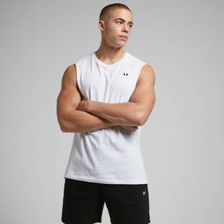 MP Rest Day Drop Armhole Tank Top til mænd – Hvid - L
