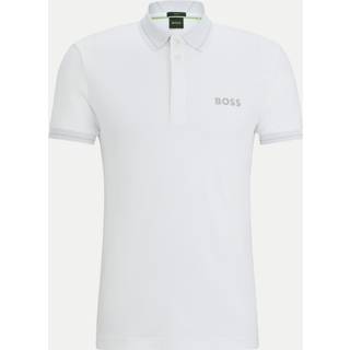 BOSS Green Herren Polo-Shirt weiß Slim Fit