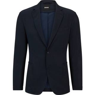 BOSS Black Herren Sakko blau meliert Slim Fit