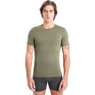 Icebreaker Anatomica S/S Crewe Merino undertøj Herrer størrelse M farve olivengrøn