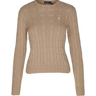 Polo Ralph Laurentil kvinder. 211943903002 Kabelstrikket trøje, brun (L), Casual, Bomuld