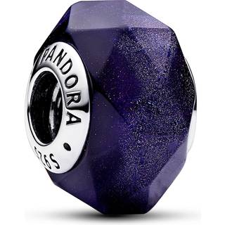 Pandora - Blåt murano glas charm med facetter - 792984c00