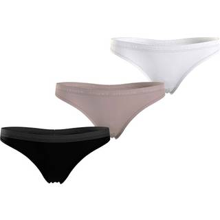 Tommy Hilfiger 3-pak Everyday Luxe Thong - Black/White - Large
