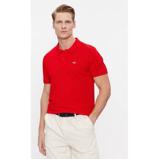 Tommy Jeans Herre Slim Stolpelukning Polo Dybrød