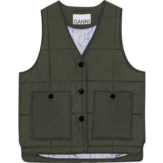 Quilt Boxy Vest - Kombu Green