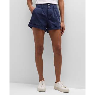 Paige Paige Blue Brooklyn Shorts With Cuff