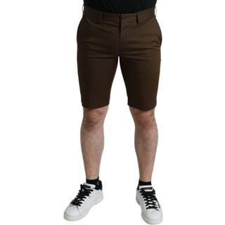Dolce & Gabbana Brun Bomuld Stretch Herre Bermuda Shorts