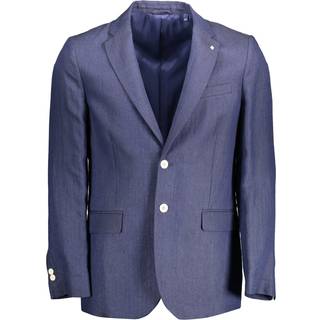 Gant Blue Linen Men Jacket