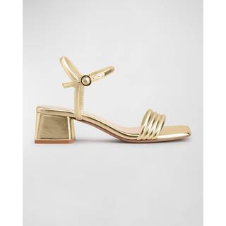 Gianvito Rossi Lena leather sandals - gold - EU 36