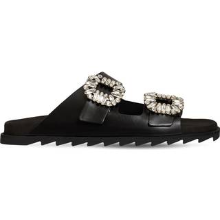 Roger Vivier Slidy Viv&#39; leather sandals - black - EU 40