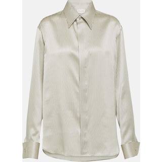Saint Laurent Striped silk satin shirt - multicoloured - XL