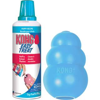 Kong - Hvalpelegetøj til tænder med hvalpen Easy Treat Skepleing (farver kan variere) - til mellemstore hvalpe