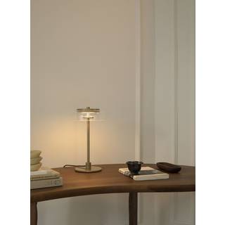 Blossi bordlampe small, nordic guld/klar