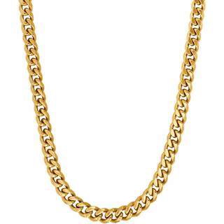 Son of Noa - Panserkæde i blank stål m. IP gold. Længde 55cm