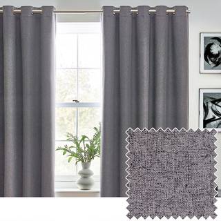 Furn furn. Charcoal Dawn 100% Blackout Thermal Eyelet Curtains
