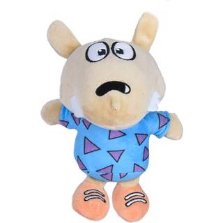 Nickelodeon til kæledyr Rockos moderne liv Spunky figur Plush Dog Legetøj - 6 tommer hvidt knirkende hundelegetøj til alle hunde - Nickelodeon To
