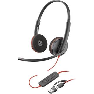 HP Poly Blackwire 3220 stereo headset, sort ➞ På lager - klar til levering