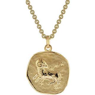 trendor 39070-04 Widder Sternzeichen Ø 20 mm Herren-Halskette Gold auf Silber