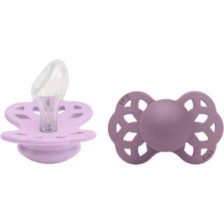 BIBS Infinity 2-pak Anatomisk Silikonesut Størrelse 1 Violet Sky Mauve  Violet Sky Mauve 6+ months  Lilla  6+ måneder  Unisex