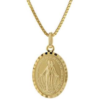 trendor 51942 Milagrosa Anhänger Gold 333 (8 Kt) mit Vergoldeter Silberkette