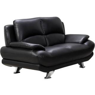 2-personers sofa i kunstlæder MUSKO - Sort