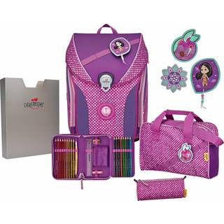 Schulranzen Set 5tlg. ErgoFlex Max Purple Dots Violett
